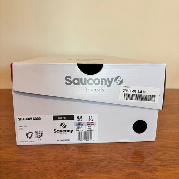 Saucony Shadow 6000 - Mercury/Gris - M9.5/W11 - Picture 2 of 5